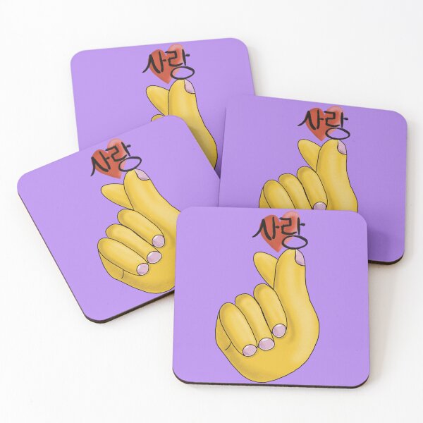 Item preview, Korean finger heart emoji designed and sold by Jsamdesigns.