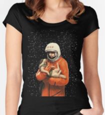 LAIKA / GAGARIN - SOVIET SPACE HEROES Women's Fitted Scoop T-Shirt