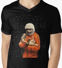 LAIKA / GAGARIN - SOVIET SPACE HEROES Men's V-Neck T-Shirt