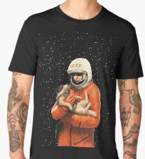 Camiseta premium para hombre LAIKA / GAGARIN - HEROES ESPACIALES SOVIÉTICOS