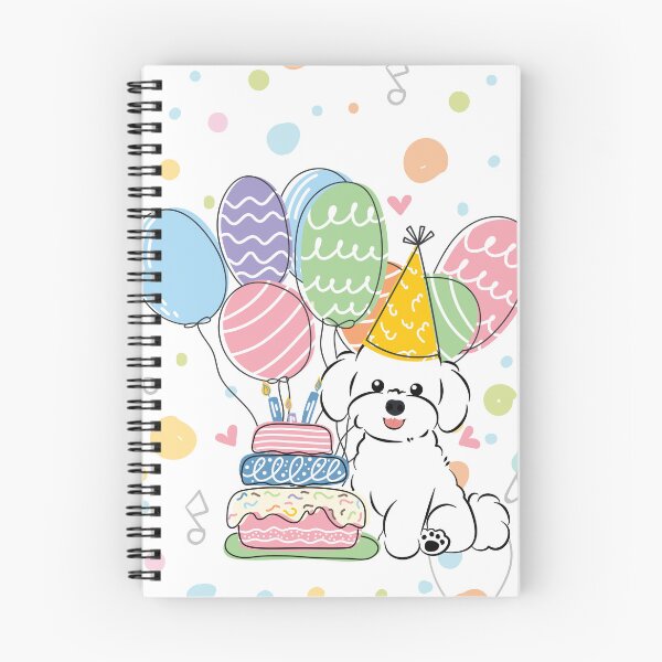 Item preview, White Bichon Frise Puppy Birthday Party 2 designed and sold by Lulupainting.