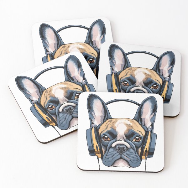 Item preview, French Bulldog with Headphones designed and sold by Mariana Piana.