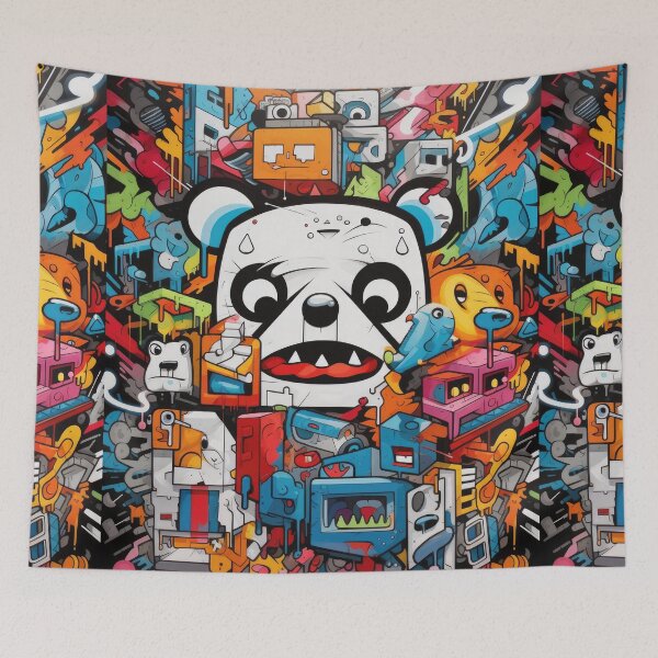 Item preview, Graffiti Style Bear designed and sold by LittleHappies.