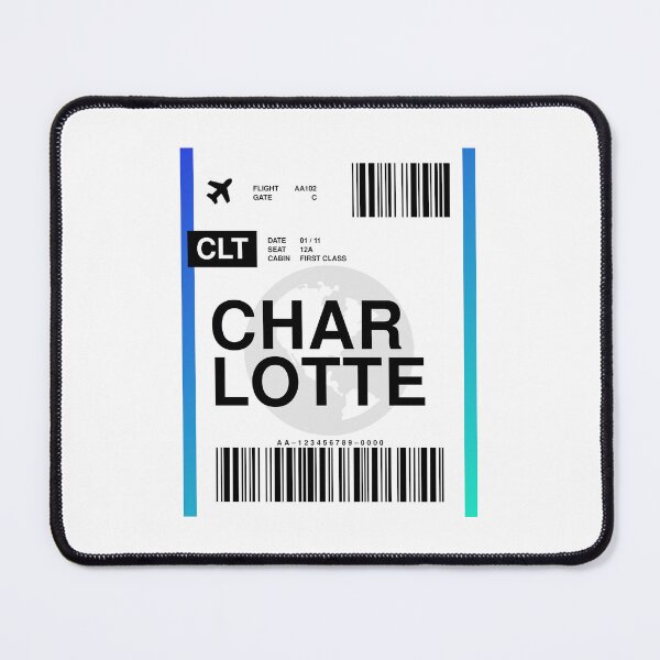Item preview, Charlotte Boarding Pass designed and sold by RabbitK.