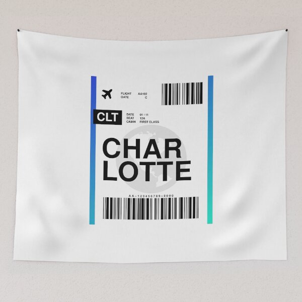 Item preview, Charlotte Boarding Pass designed and sold by RabbitK.