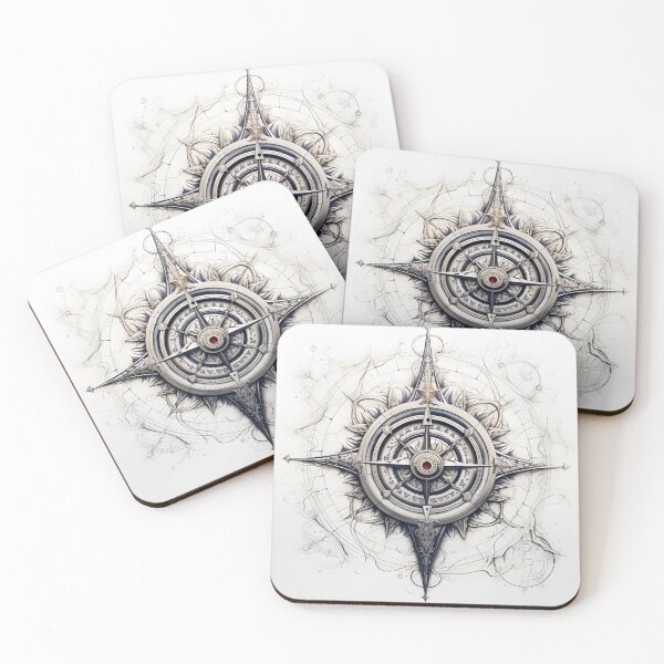 Item preview, High detailed ornate compass art print designed and sold by dcrc.