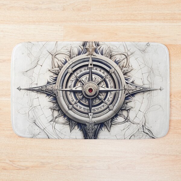 Item preview, High detailed ornate compass art print designed and sold by dcrc.