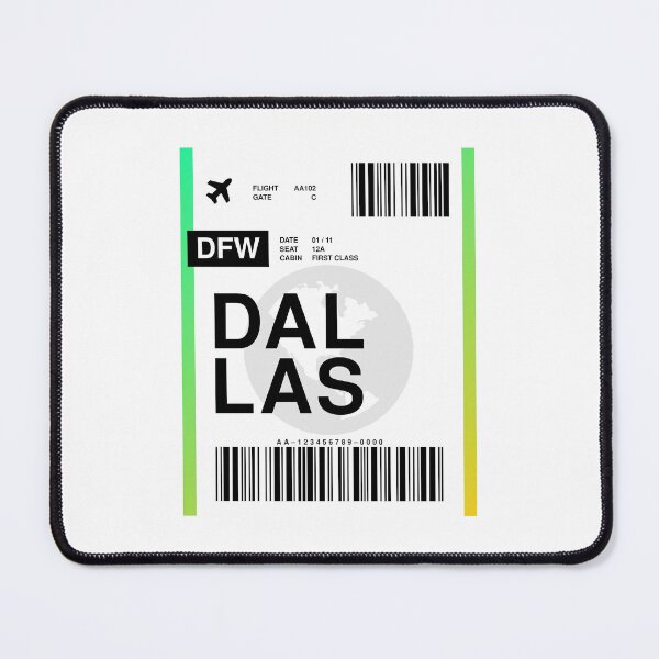 Item preview, Dallas Boarding Pass designed and sold by RabbitK.