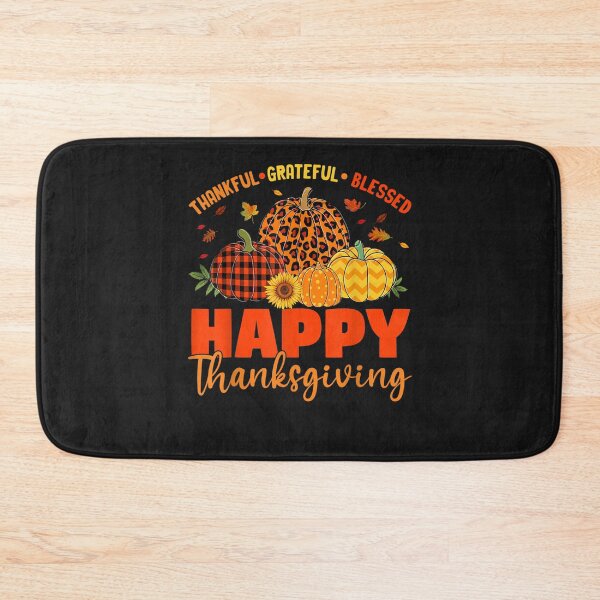 Item preview, Thankful Grateful Blessed Leopard Plaid Pumpkin Thanksgiving designed and sold by William Parker.