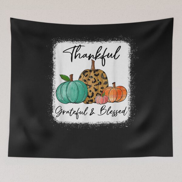 Item preview, Thankful Grateful Blessed Leopard Pumpkin Fall Thanksgiving designed and sold by William Parker.