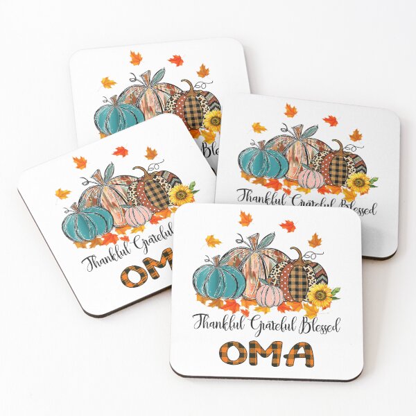Item preview, Thankful Grateful Blessed Oma Pumpkins Thanksgiving designed and sold by William Parker.