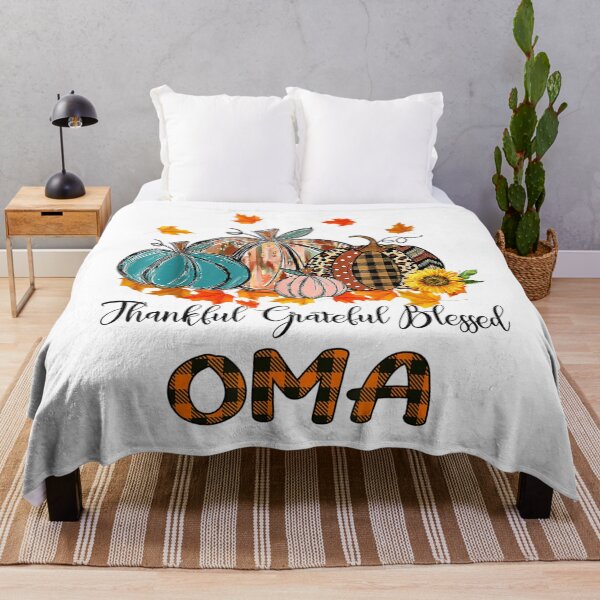 Item preview, Thankful Grateful Blessed Oma Pumpkins Thanksgiving designed and sold by William Parker.