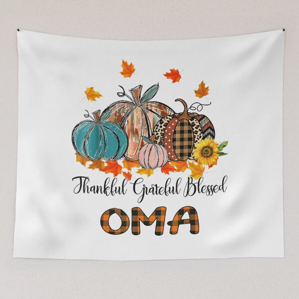 Item preview, Thankful Grateful Blessed Oma Pumpkins Thanksgiving designed and sold by William Parker.