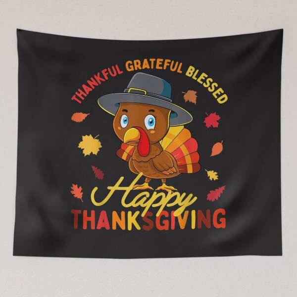 Item preview, Thankful Grateful Blessed Thanksgiving Turkey Women Girls designed and sold by William Parker.