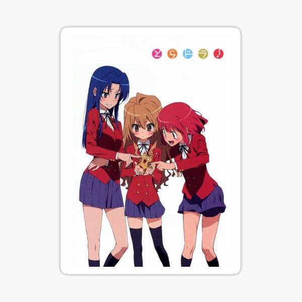 Download wallpaper red, schoolgirl, tiger, Toradora!, big eyes