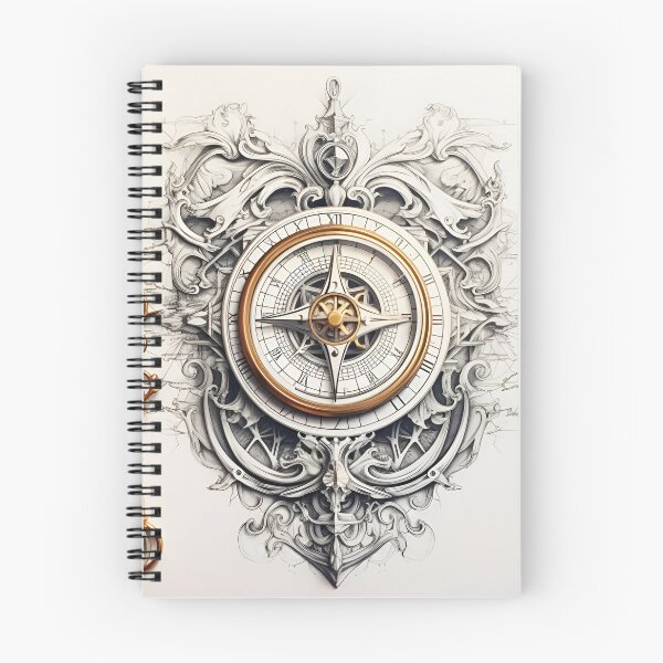Item preview, high detailed ornate compass art print designed and sold by dcrc.