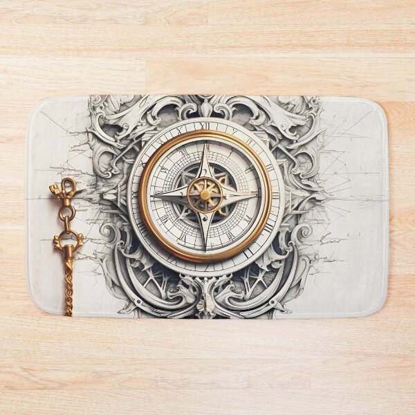 Item preview, high detailed ornate compass art print designed and sold by dcrc.