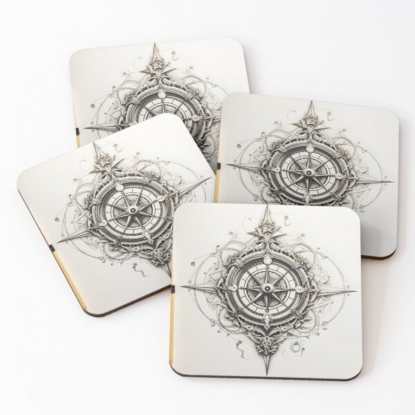 Item preview, high detailed ornate compass art print designed and sold by dcrc.