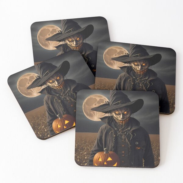 Item preview, A sinister scarecrow standing in a moonlit cornfield designed and sold by WalterGomes.