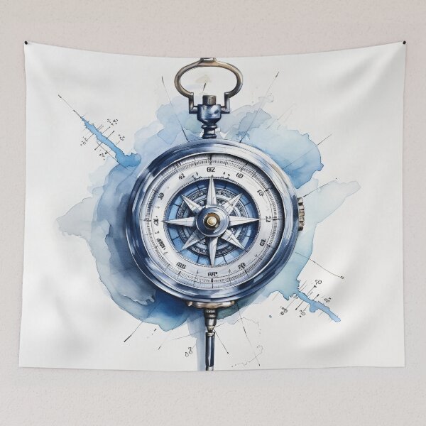 Item preview, high detailed ornate compass art print designed and sold by dcrc.