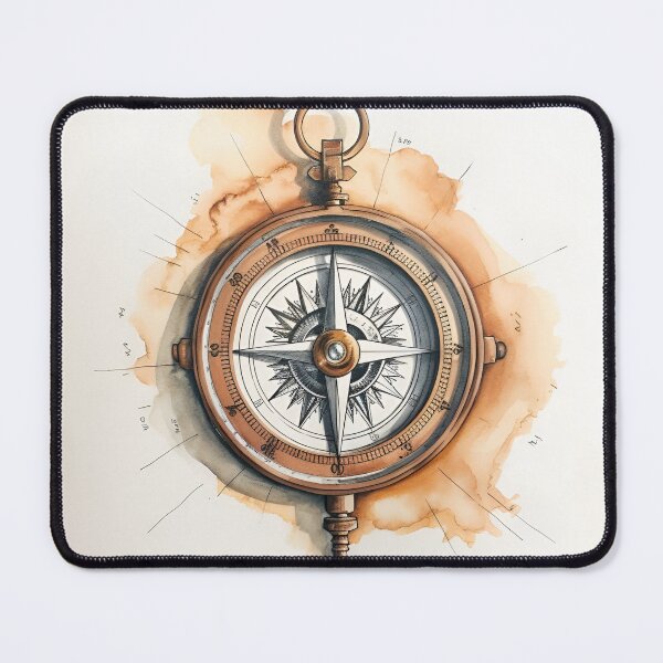 Item preview, high detailed ornate compass art print designed and sold by dcrc.