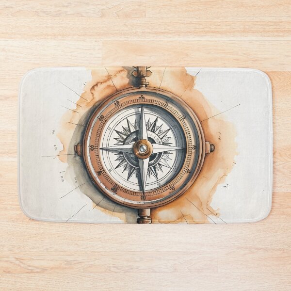Item preview, high detailed ornate compass art print designed and sold by dcrc.