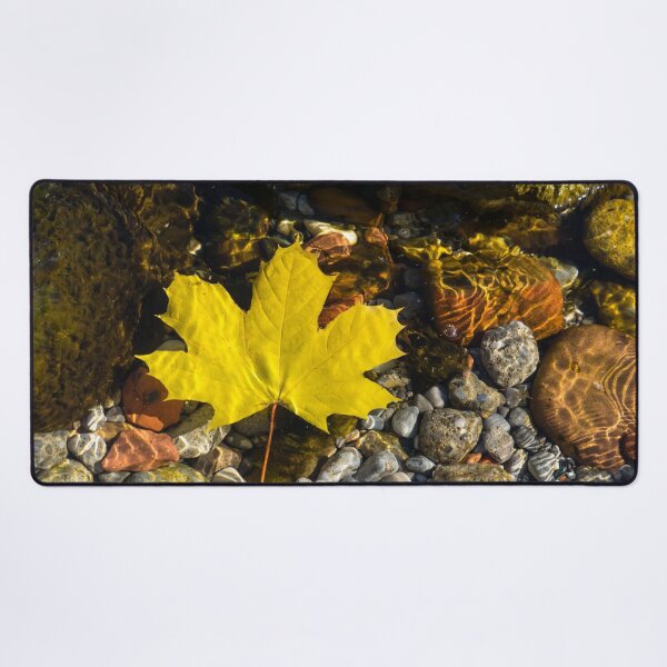 Item preview, Floating Bold Yellow Maple Leaf and Mercurial Sunlight Patterns designed and sold by Georgia Mizuleva.