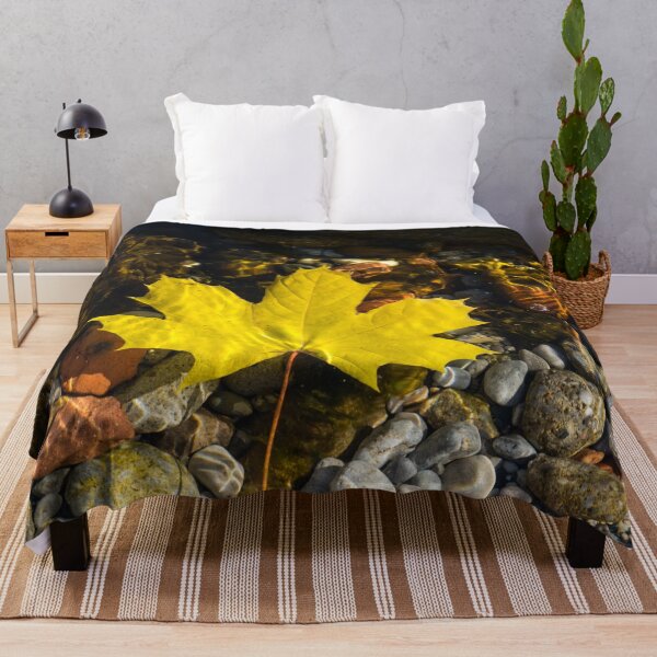 Item preview, Floating Bold Yellow Maple Leaf and Mercurial Sunlight Patterns designed and sold by Georgia Mizuleva.
