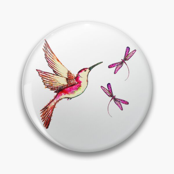 Item preview, Hummingbird and Dragonflies designed and sold by Linda Callaghan.