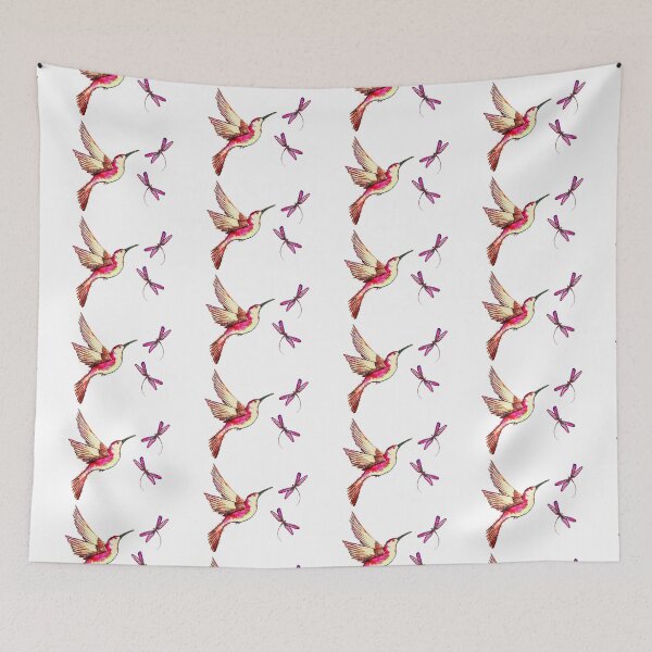 Item preview, Hummingbird and Dragonflies designed and sold by Linda Callaghan.
