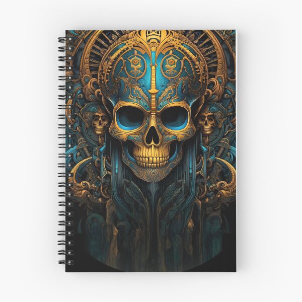 Item preview, Gold and turquoise skull designed and sold by WalterGomes.