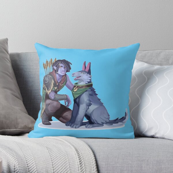 Hassian and tau from Palia  Throw Pillow