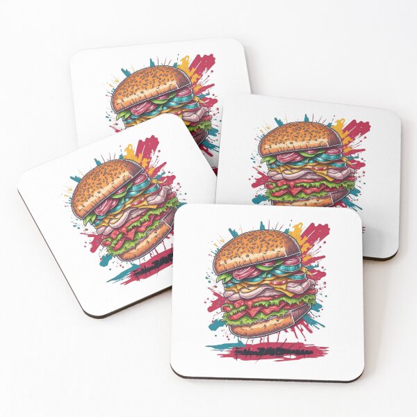 Item preview, Clipart of a colorful hamburger.  designed and sold by Vegasstickers.