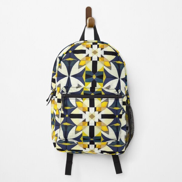 Item preview, Navy and yellow patterned quilt designed and sold by Roxburylane.