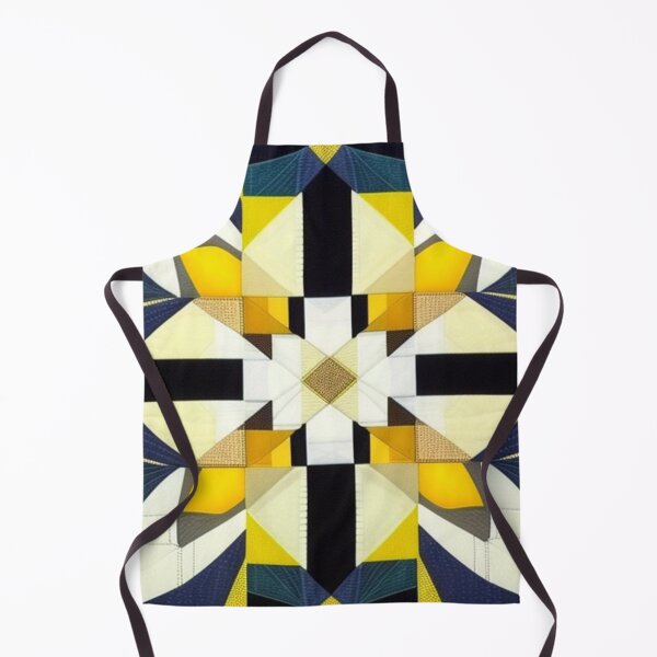 Item preview, Navy and yellow patterned quilt designed and sold by Roxburylane.
