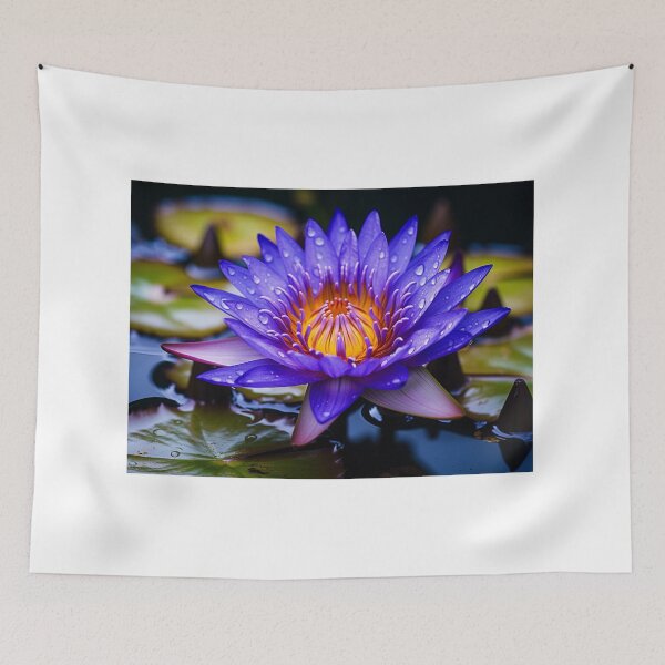 Item preview,  blue lotus flower in the pond designed and sold by aiphotosart.