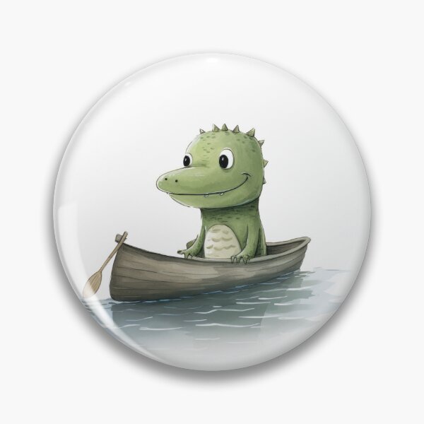 Item preview, Cute Crocodile in a Boat designed and sold by LittleHappies.