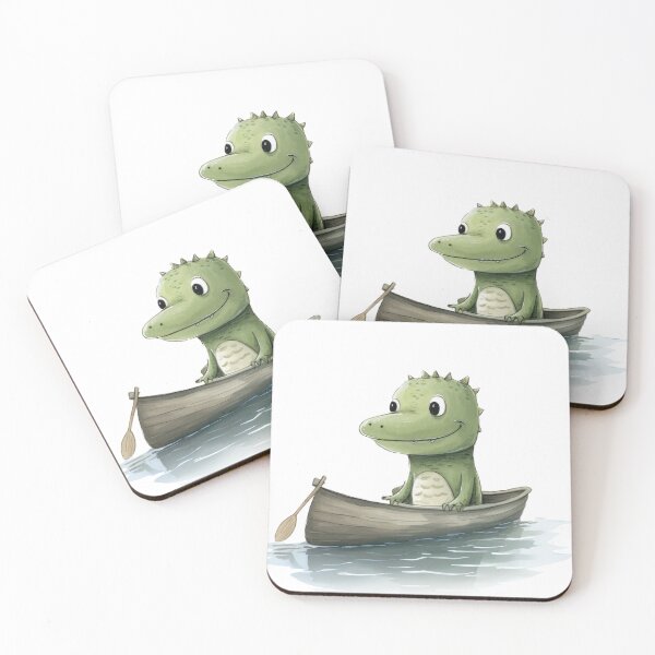 Item preview, Cute Crocodile in a Boat designed and sold by LittleHappies.
