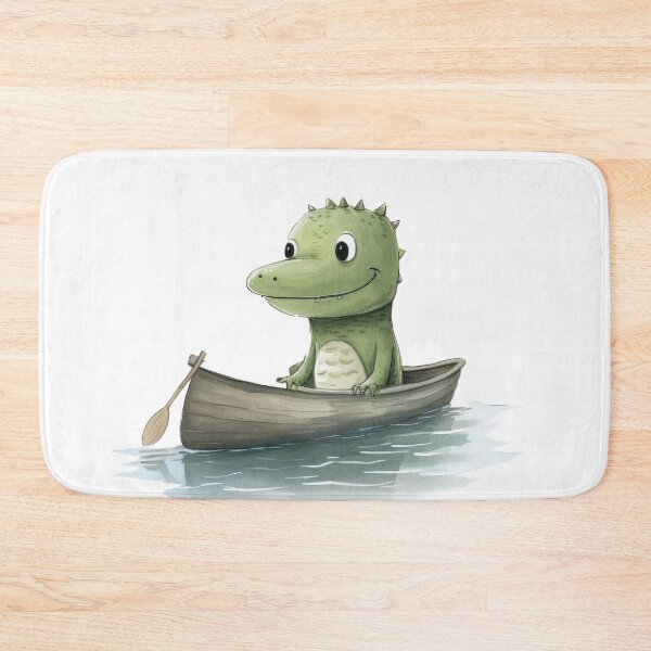 Item preview, Cute Crocodile in a Boat designed and sold by LittleHappies.