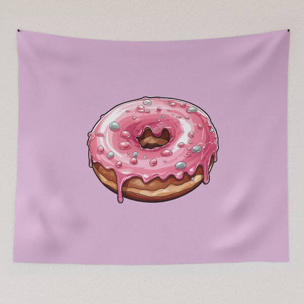 Item preview, Sprinkle-Adorned Pink Donut designed and sold by kualio.