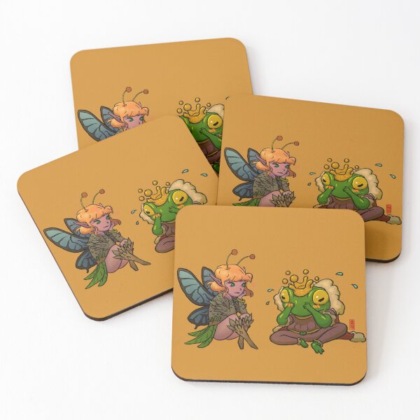 Item preview, faerie and shy frog prince art designed and sold by DingHuArt.