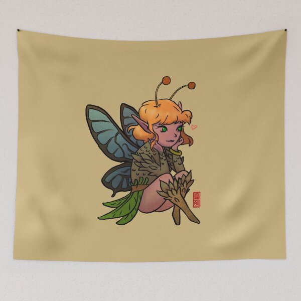 Item preview, cute faerie fairy girl art designed and sold by DingHuArt.