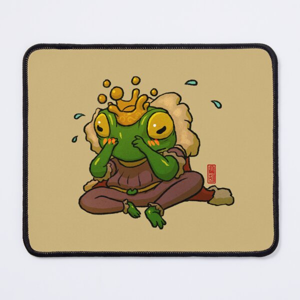 Item preview, cute shy frog prince art designed and sold by DingHuArt.