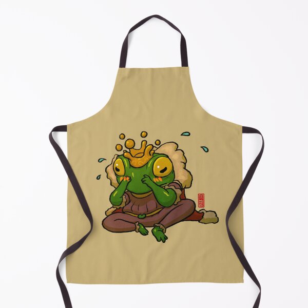 Item preview, cute shy frog prince art designed and sold by DingHuArt.