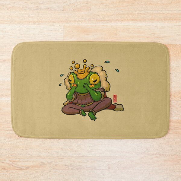 Item preview, cute shy frog prince art designed and sold by DingHuArt.