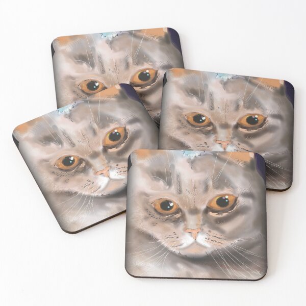 Item preview, Cat with a daisy crown at night  designed and sold by Jacinta hunt.