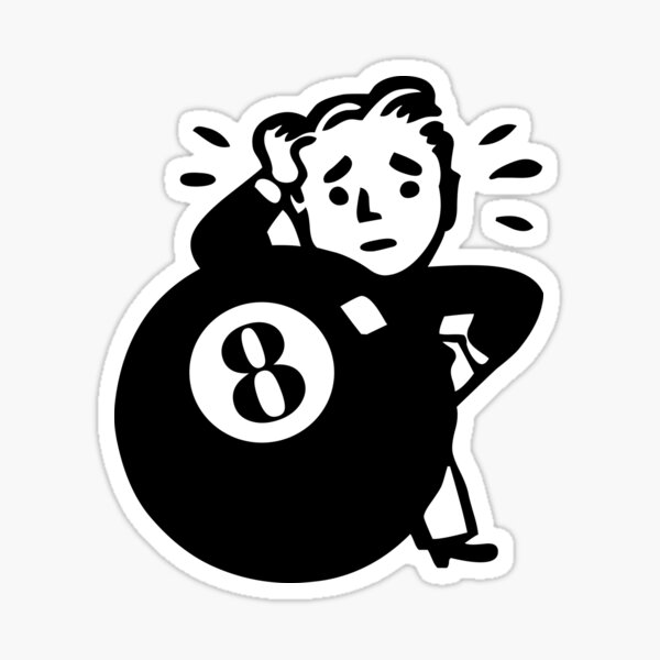 Vintage Black Eight Sticker