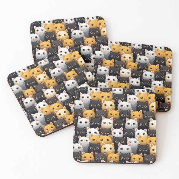 Item preview, Colorful cute cats pattern seamless digital art designed and sold by MaiKaze.
