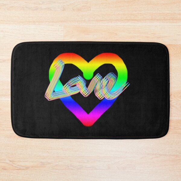 Item preview, love,cursive writing,Rainbow heart designed and sold by zzzozzo.