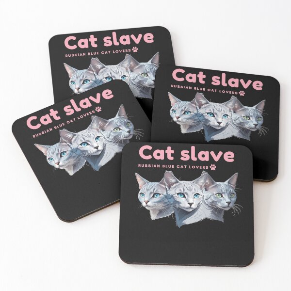 Item preview, Cat slave - Russian Blue Cat lovers - pink designed and sold by mamacub.
